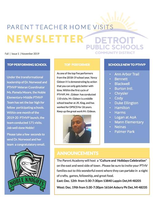 PTHVP Newsletter Page 1 